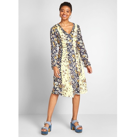 ModCloth Unique Persona Midi Dress - Picture 1 of 12